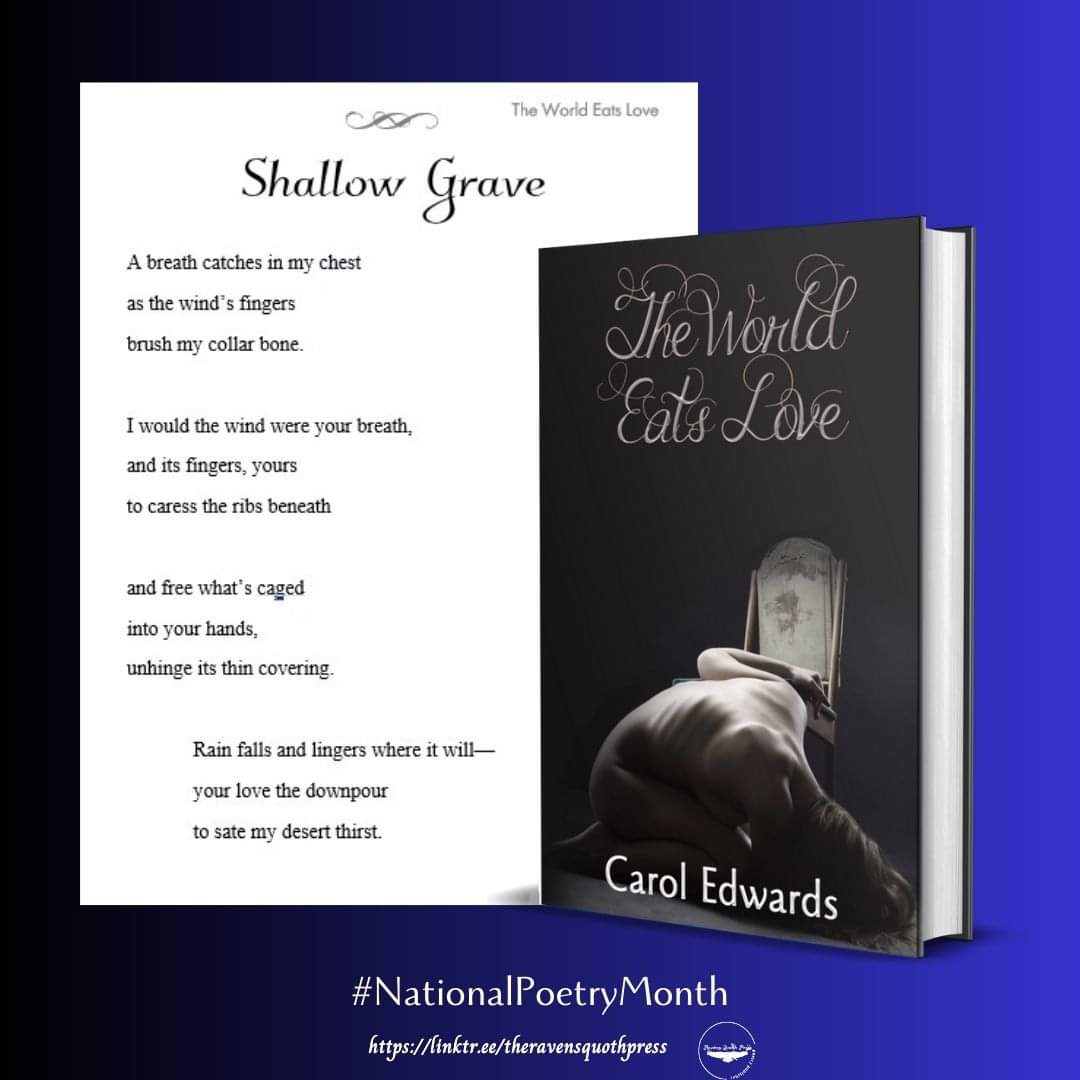 Last day of #NationalPoetryMonth !! #supportpoets, buy a book in electronic or print! books2read.com/TWEL-by-Carol-… #poetrylovers #poetrycommunity #readingcommunity #poetry #darkpoetry #sadpoetry #lovepoetry #poetrybooks #poets #amreading #bookboost #theravensquoth #ravensquothpress