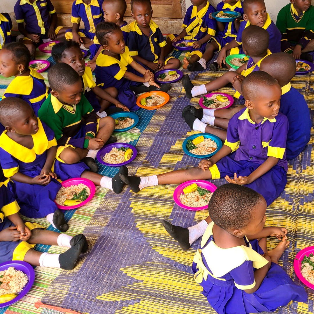 A feeding program was designed in Theresia Pre-School with these 53 kids in mind. Children now receive a warm breakfast and a nutritious lunch every day. #nutrition Learn how to support our nutrition programs: ow.ly/K8n950Rp9kJ