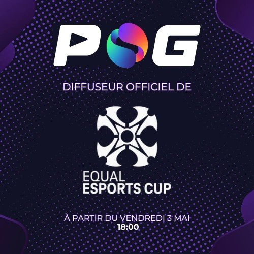 Pog est le diffuseur officiel de l'equal esports cup !! 🏆 Retrouvez-nous ce vendredi à partir de 18h et samedi, dimanche à partir de 13h directement sur notre chaîne Twitch ⬇️⬇️⬇️⬇️ twitch.tv/pogtv_lol