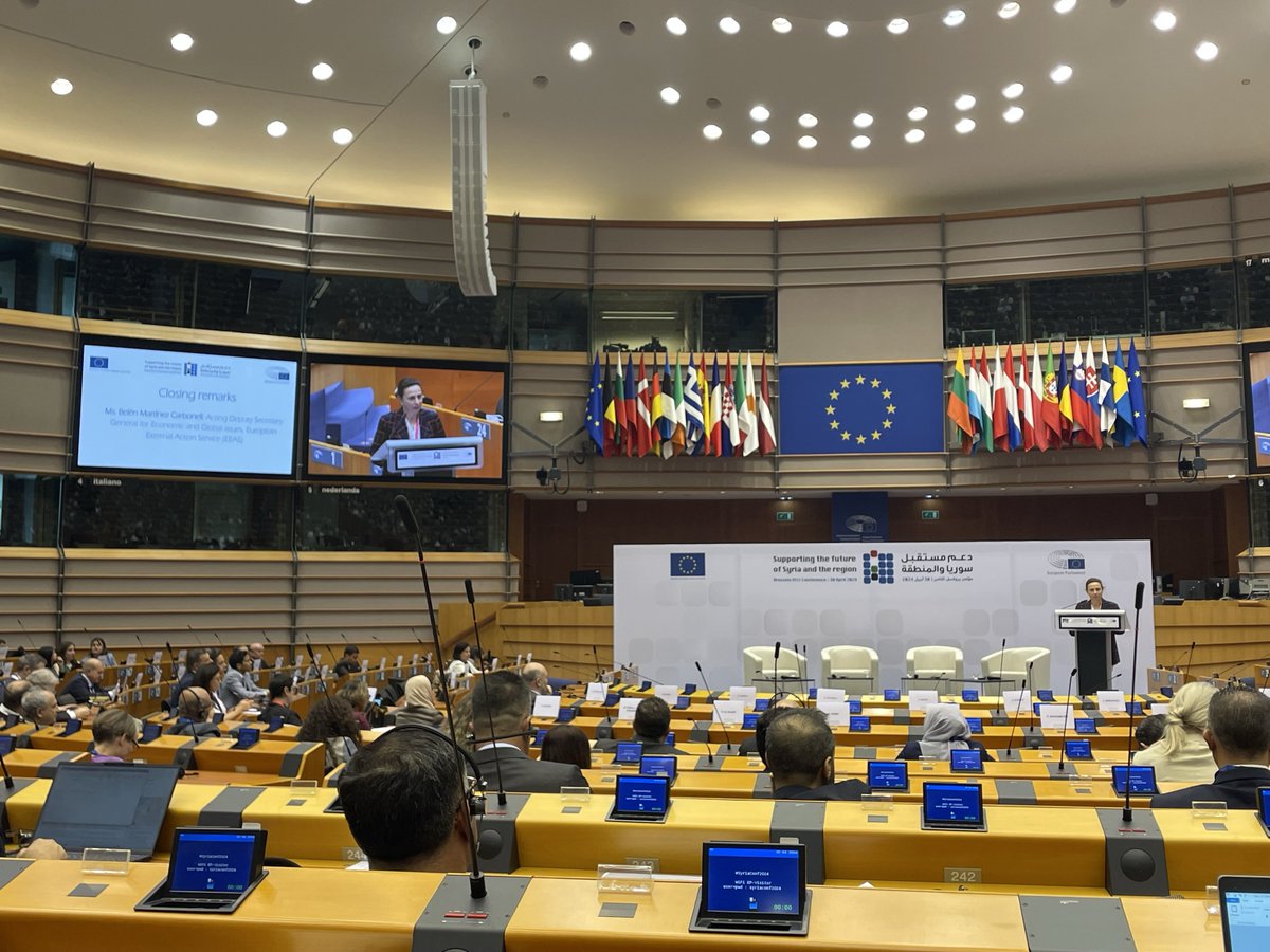 As #SyriaConf2024 comes to an end, we thank @eu_echo for creating this space to listen to Syrian voices, especially youth, in & outside Syria. We hope that the upcoming ministerial meeting will reflect today's discussions on funding needs & effective humanitarian assistance.
