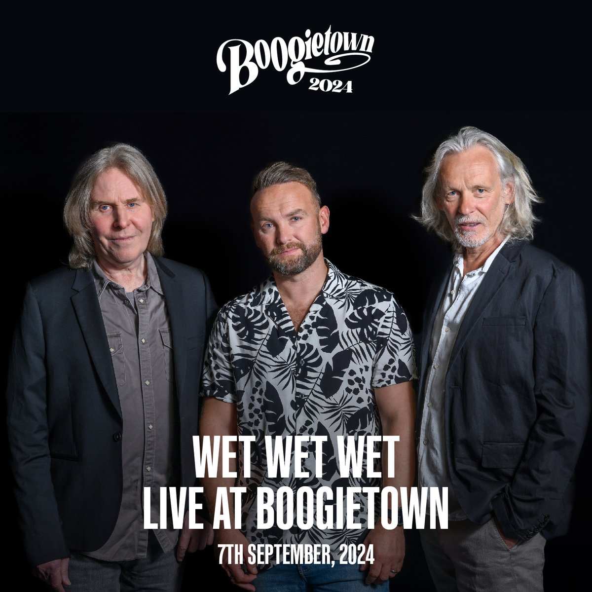 BOOGIETOWN 🪩 We cannot wait to see you this summer at @Boogietown! It's all happening in Apps Court Surrey, across the 7th & 8th September 2024. See the full lineup, grab your tickets and get more details from 👉 boogietown.co.uk #WetWetWet #WetWetWetUK #Boogietown