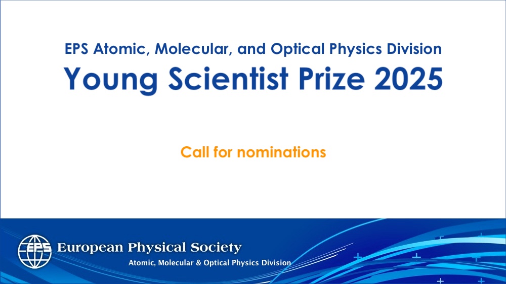⚛️Nominations are being sought for the Young Scientist Prize in Atomic, Molecular and Optical Physics of the EPS AMOPD. Submit now!👇 eps.org/blogpost/75126…