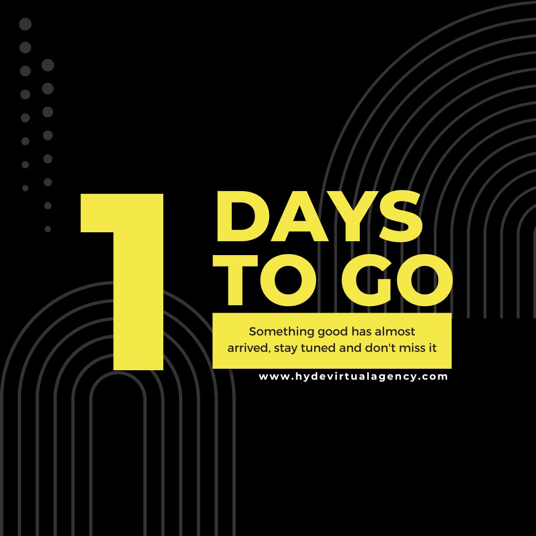 📢 It's almost here! Tomorrow is the big day. Get ready to witness something extraordinary with Hyde Virtual Agency. The countdown is nearly over! 🎉🚀 #TomorrowIsTheDay #ExcitementBuilding #Authors #Writers