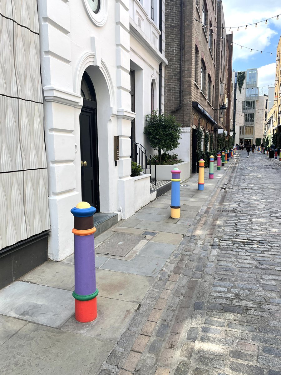 Bollard Glow Up. No point in making them shy and retiring as drivers will still crash into them