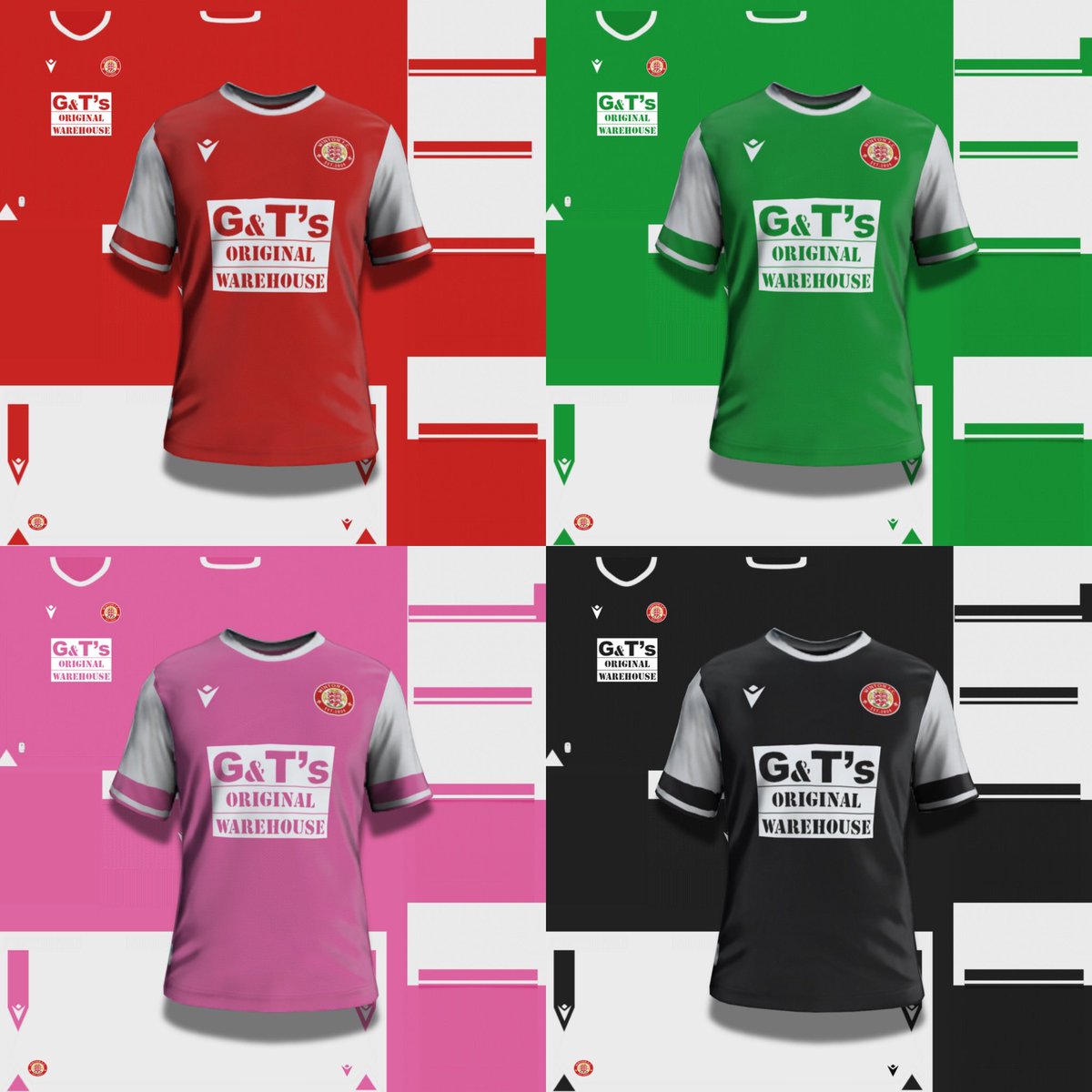 First kits I’ve made since March. Might now spend this evening creating Winton FC for #FM24! 🙈 #KitDesign