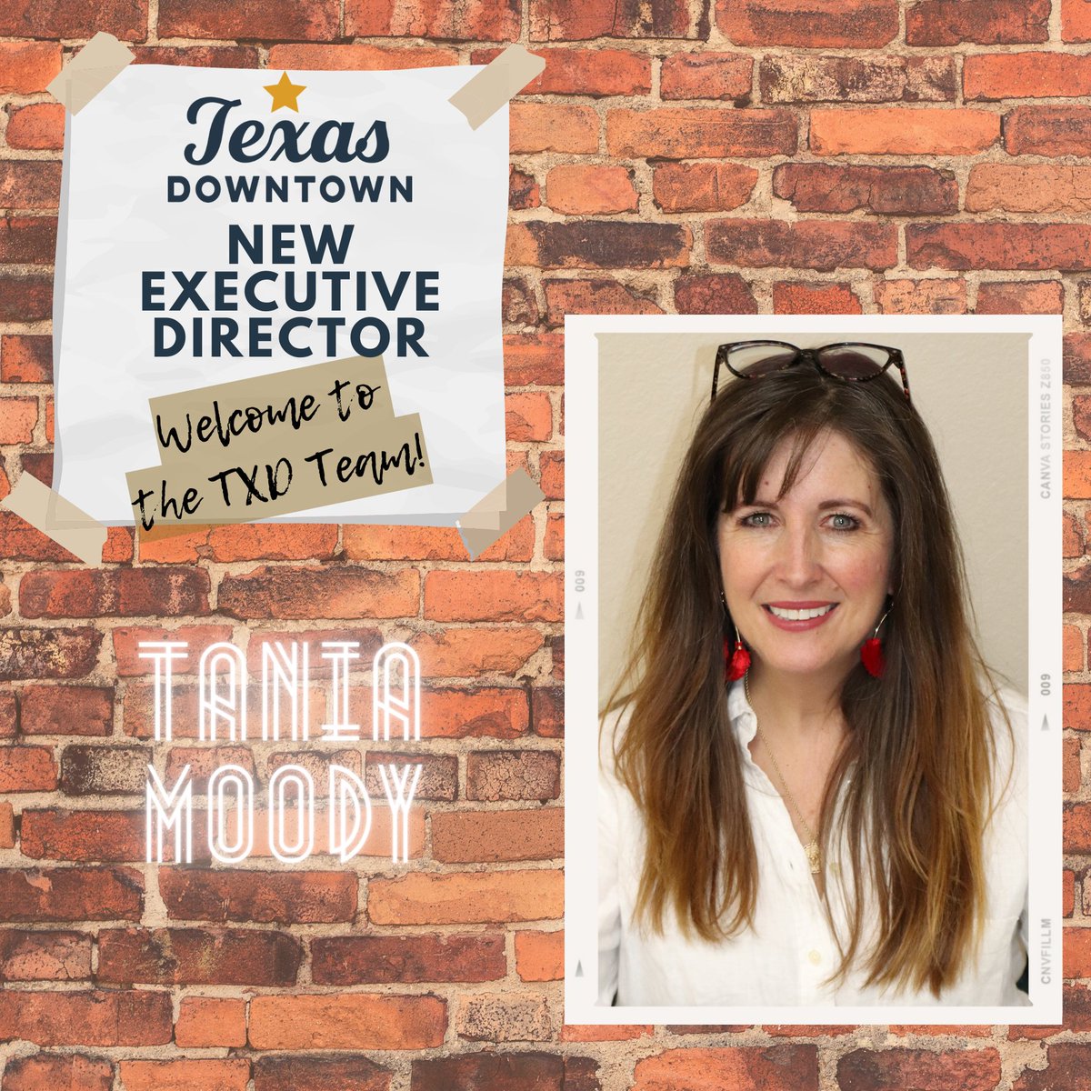 Please join us in welcoming Tania Moody as @TexasDowntown 's new executive director! Tania hails from the City of Mosaics, Levelland, Texas, where she has been serving as its Main Street manager for the past three years.  Her official start date will be Monday, May 20. #TXD