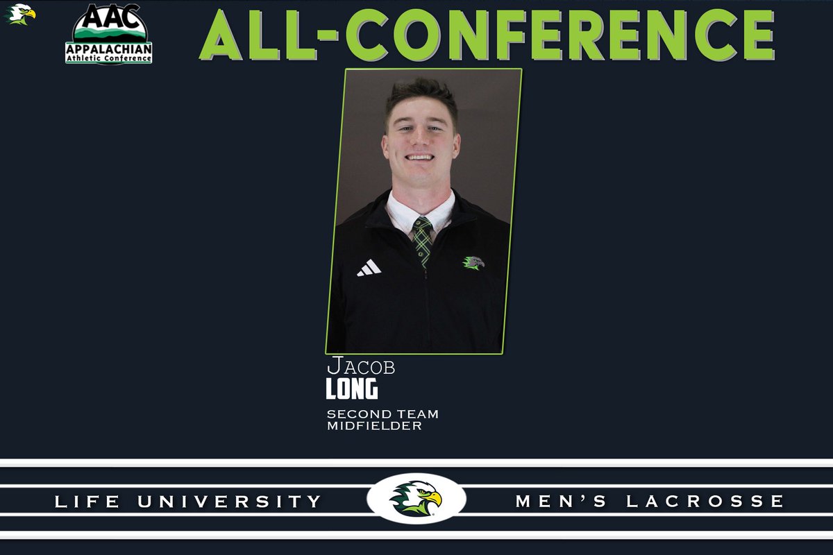 Life Running Eagles (@lifeuathletics) on Twitter photo Huge congratulations to Jacob Long of <a href="/LifeMLacrosse/">Life University Men's Lacrosse</a> for earning <a href="/AACsports/">AAC Sports</a> All-Conference honors this season! Huge congratulations to Jacob Long of <a href="/LifeMLacrosse/">Life University Men's Lacrosse</a> for earning <a href="/AACsports/">AAC Sports</a> All-Conference honors this season!