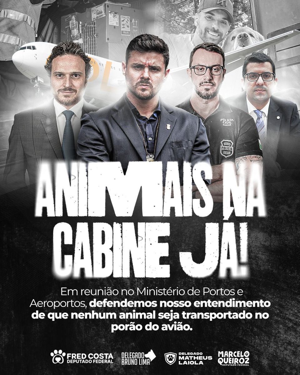 👇🏻Você concorda que nenhum animal deve viajar no porão dos aviões?

⛓️Hoje, os embaixadores do Cadeia para maus-tratos, em reunião no Ministério de Portos e Aeroportos, defenderam com firmeza a proibição do transporte de animais no porão dos aviões.

‼️Embora o representante do…