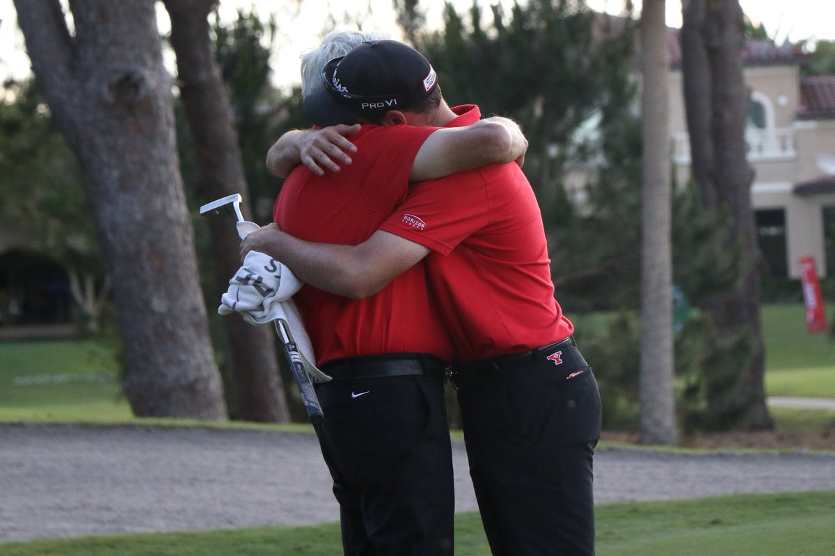 𝗦𝗲𝗻𝗶𝗼𝗿 𝗦𝗮𝗹𝘂𝘁𝗲 🐧⛳️ 𝘾𝙤𝙡𝙚 𝘾𝙝𝙧𝙞𝙨𝙩𝙢𝙖𝙣 🔴 2x Horizon League All-Tournament Team 🔴 41 tournaments and 112 rounds played 🔴 Career-low round of 67 Scenes from his finale hole ⬇️ #GoGuins