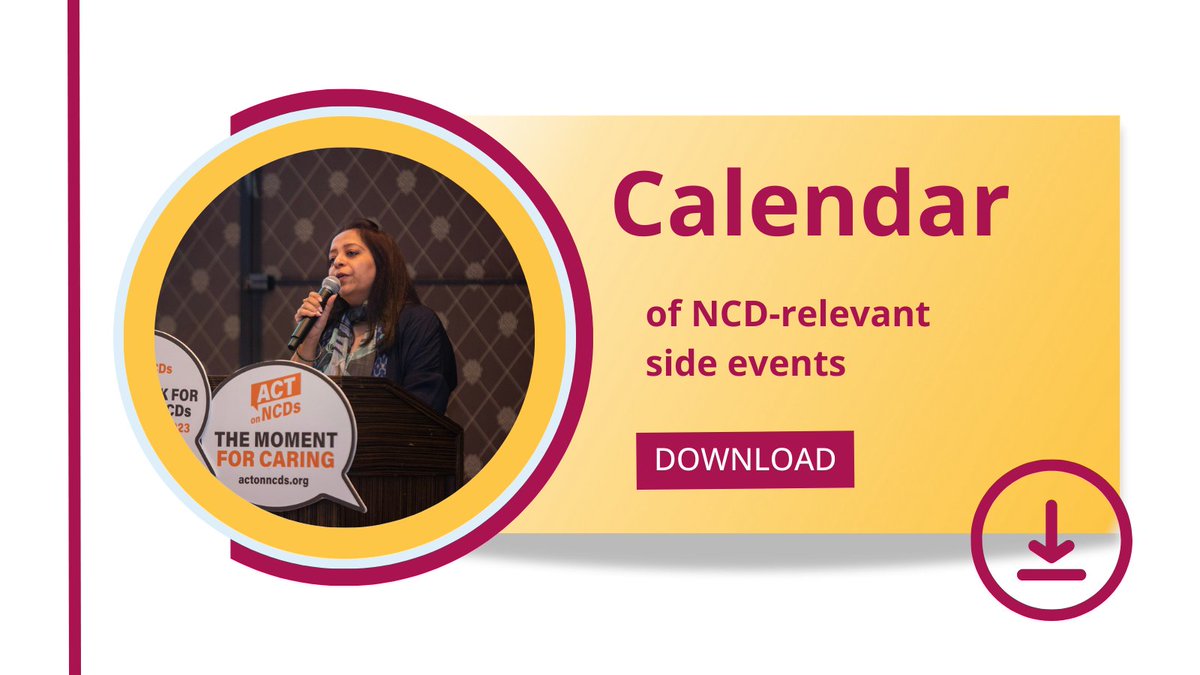 🌟This week's update of our calendar🗓️featuring NCD-relevant #WHA77 side events is live! You can find it, together with an online form to submit your events to be included in our list, here 👉ncdalliance.org/news-events/ev…