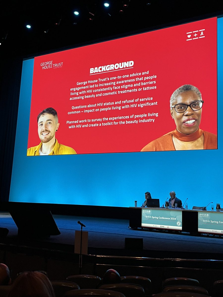 What a BHIVA debut from @misterknight @GeorgeHouseTrst sharing amazing work raising awareness and challenging HIV stigma in the beauty industry 🥰#BHIVA24