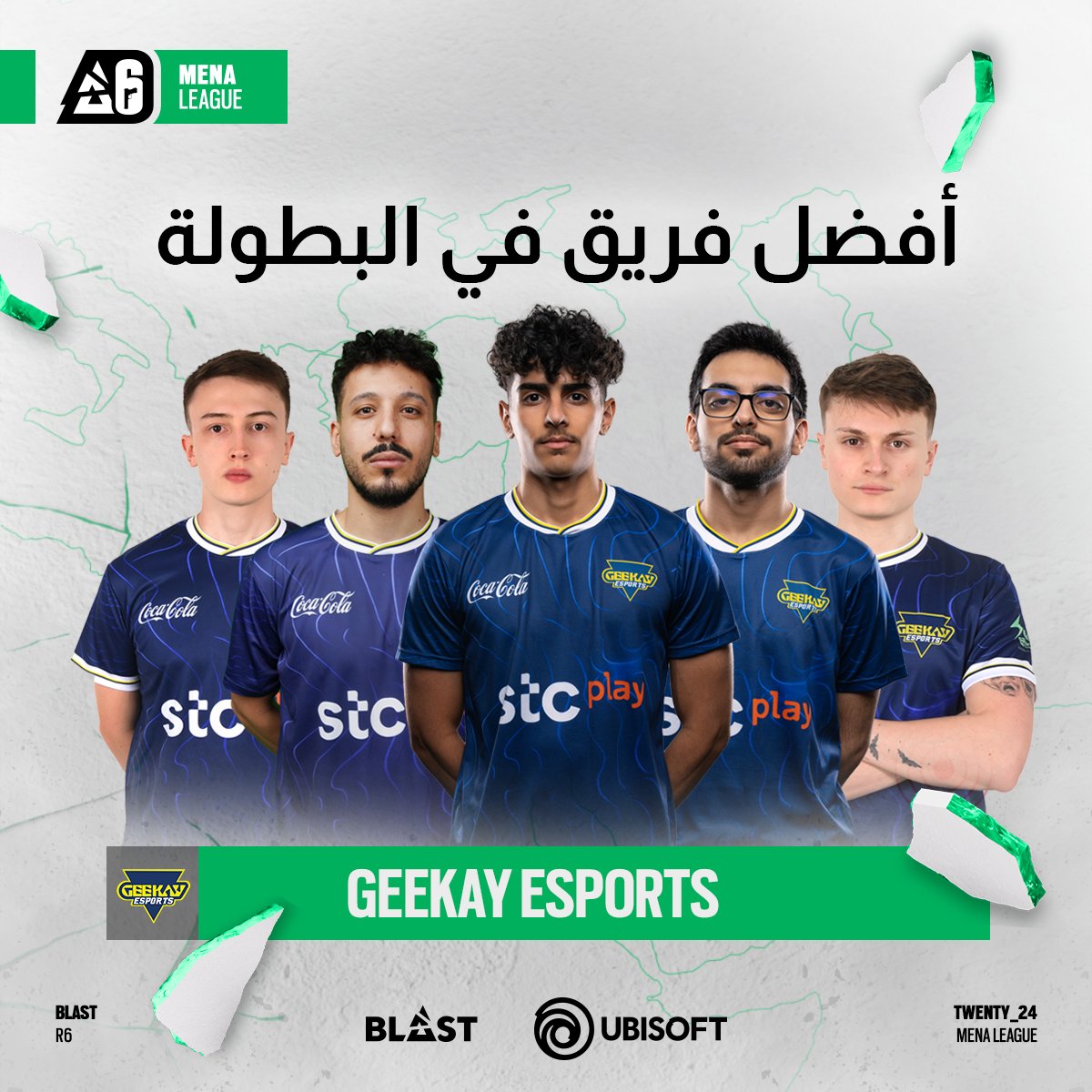 إليكم أفضل فريق من حيث الاحصائيات في بطولة دوري العرب #BlastR6! 💥

@Geekay_Esports