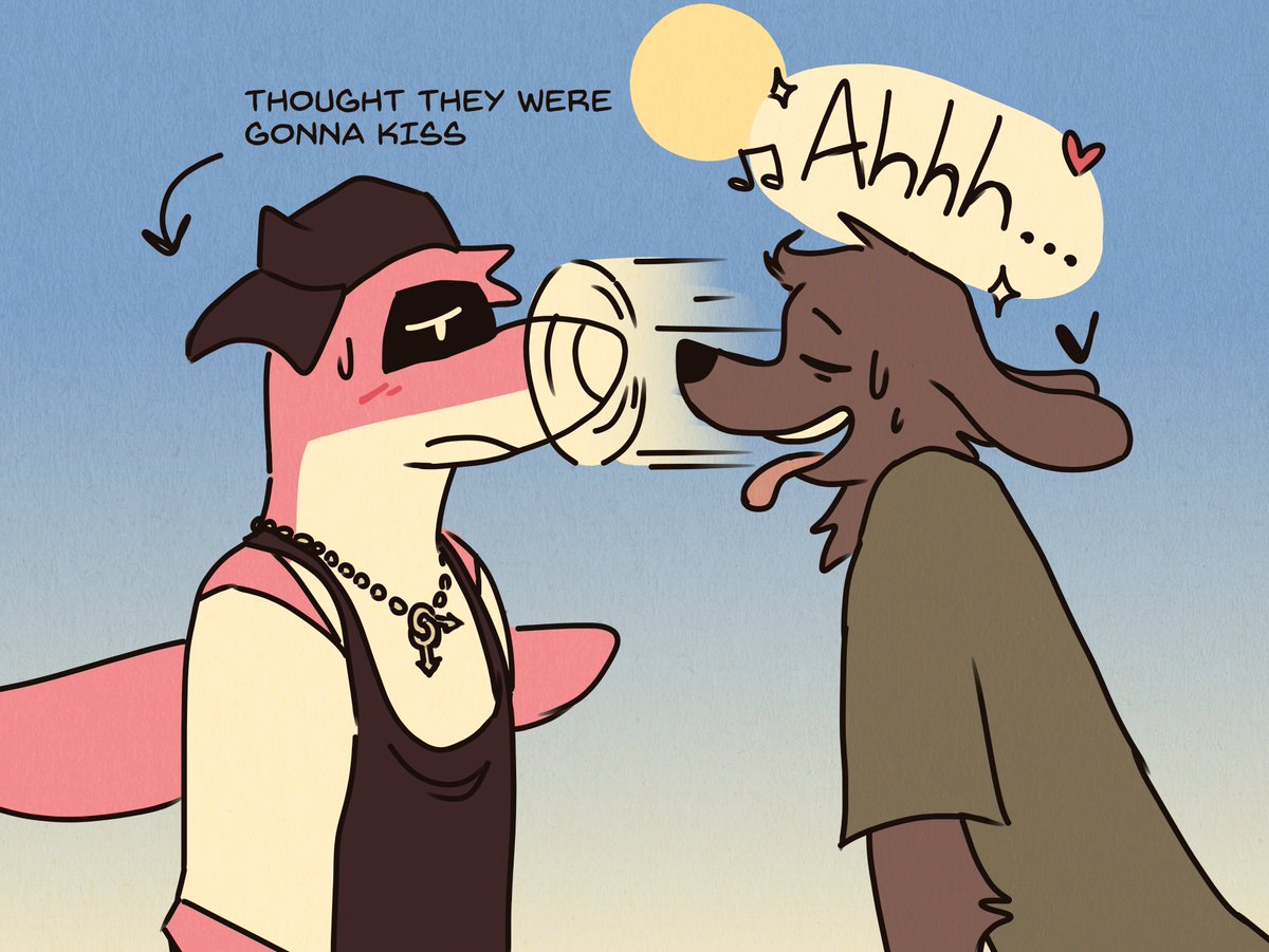 it's getting warm outside. don't forget to cool off