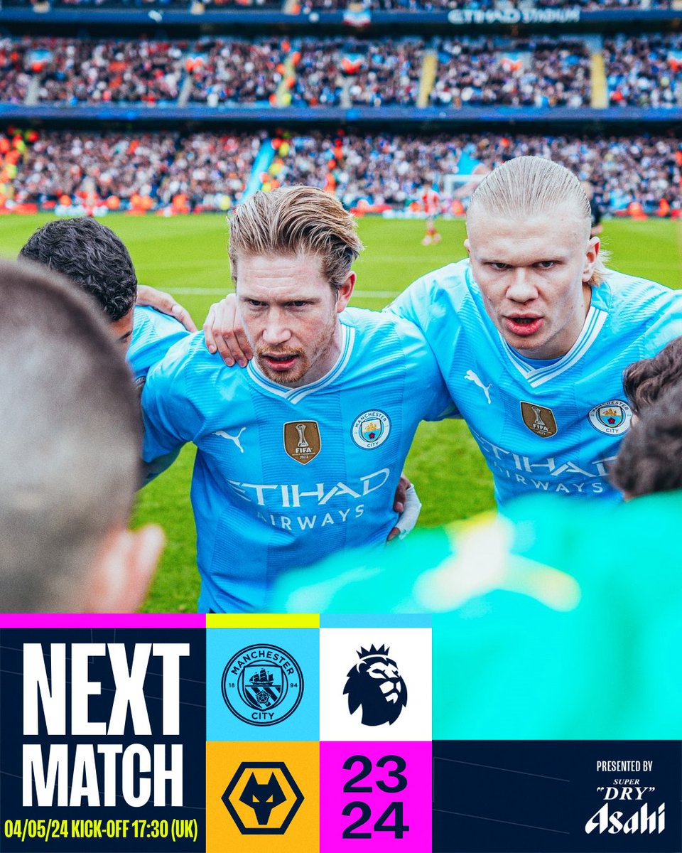 ManCity's tweet photo. Eyes fixed on Wolves! 🐺

🤝 #AsahiSuperDry https://t.co/XPgb8D9ylS