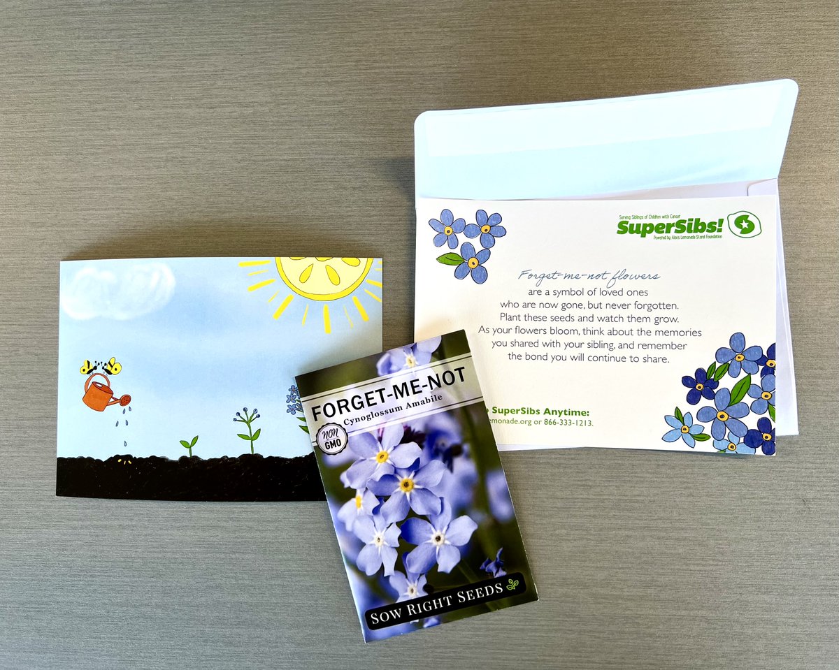 Our SuperSibs Grief and Loss Mailing Program sends activities designed to provide gentle ways for children to cope with their grief and feelings about their sibling’s death. Visit our SuperSibs webpage to learn more about the support we offer> alexslemonade.org/childhood-canc…