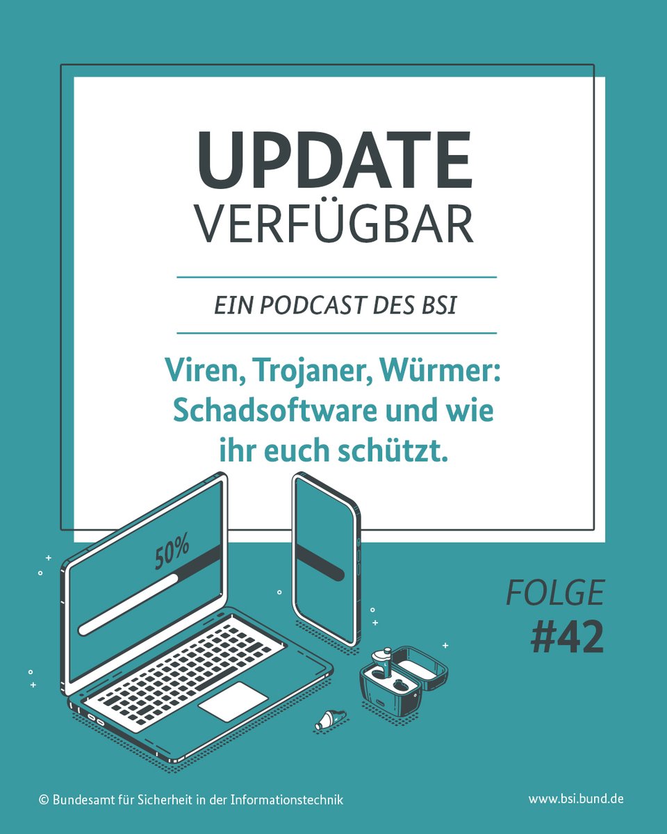 BSI_Bund's tweet image. Ist der Bildschirm erst schwarz oder sind Dateien verschlüsselt, ist es meist zu spät. Bevor euch Würmer, Trojaner und Viren erwischen, hört in unseren aktuellen Podcast #UpdateVerfügbar rein: open.spotify.com/episode/1281bQ…

#DeutschlandDigitalSicherBSI #UpdateVerfügbar #Schadsoftware