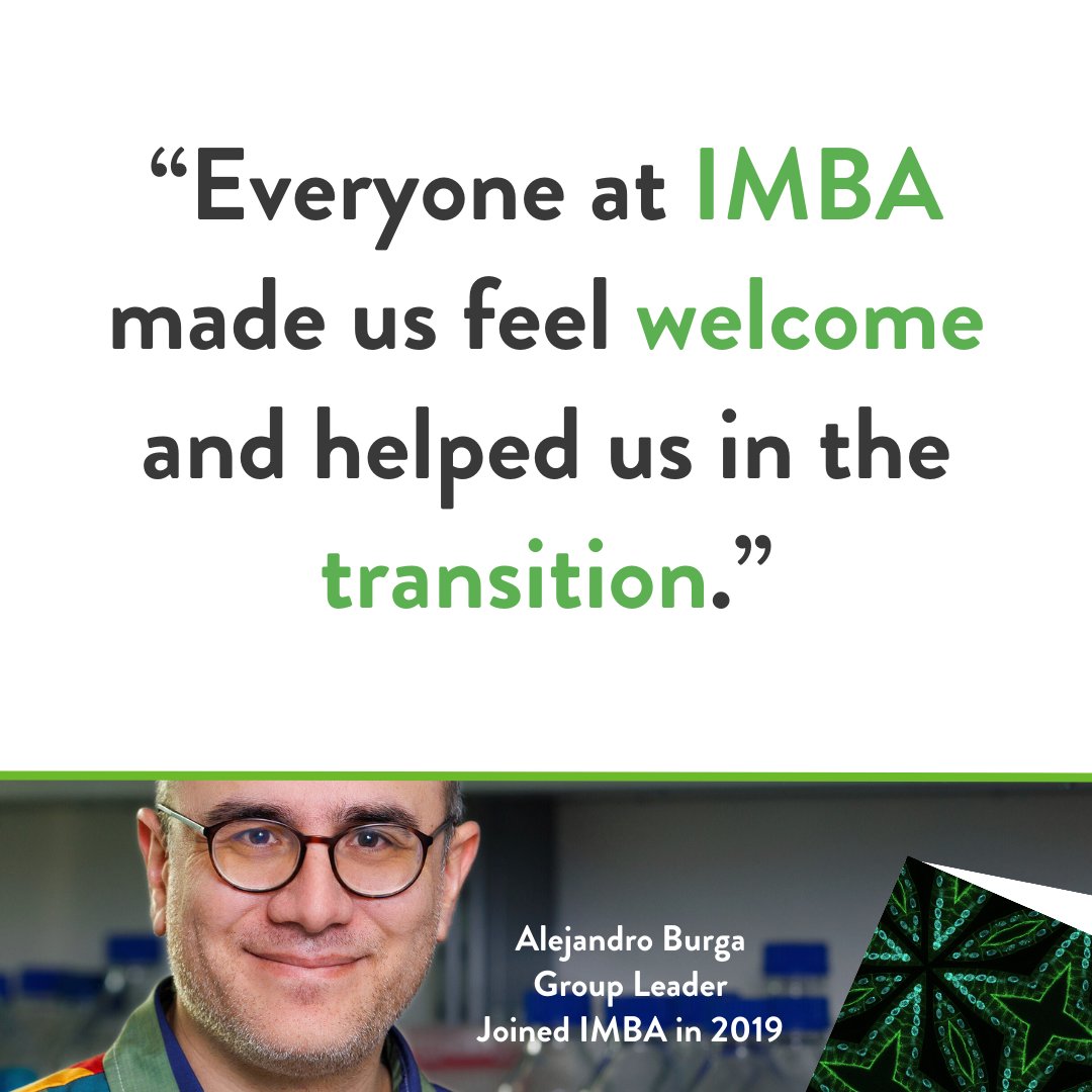 “Everyone at IMBA made us feel welcome and helped us in the transition.” Alejandro Burga started his group at IMBA in 2019 – apply now to join IMBA as a group leader. bit.ly/imbagroupleader