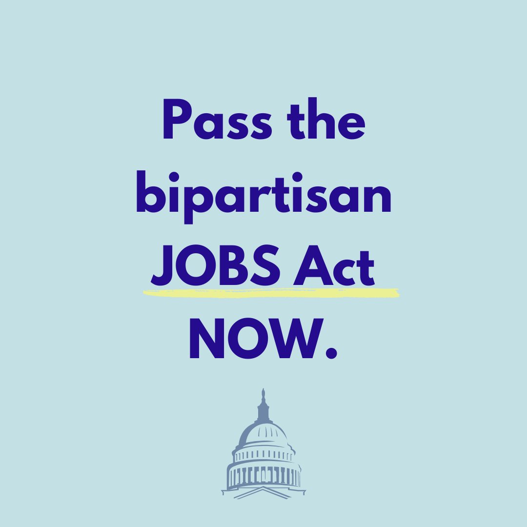 It’s time to pass the bipartisan JOBS Act. I’m proud to lead my colleagues in this legislation to expand Pell Grants to cover high-quality, short-term training programs. Higher education costs shouldn’t stand in the way of good-paying jobs and economic growth.