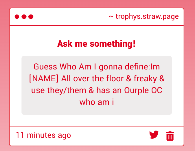 ermmmmmmm uhhhhh idk dude i cant guess the only person i know has a purple oc is amjoy