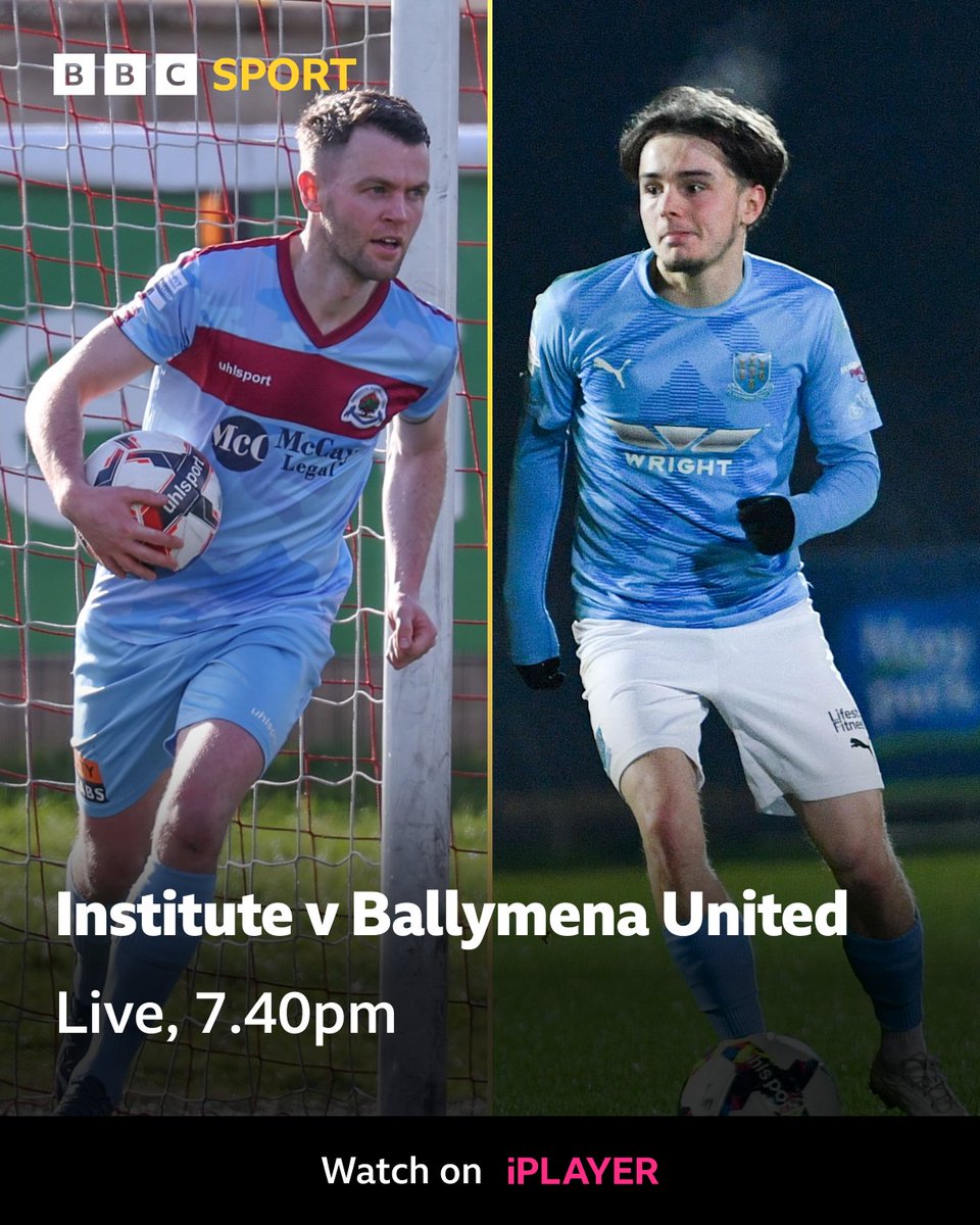 Huge game this evening 🚨

Watch the Irish Premiership promotion/relegation play-off first leg live on BBC iPlayer 💻📺

#BBCFootball #BBCIrishPrem