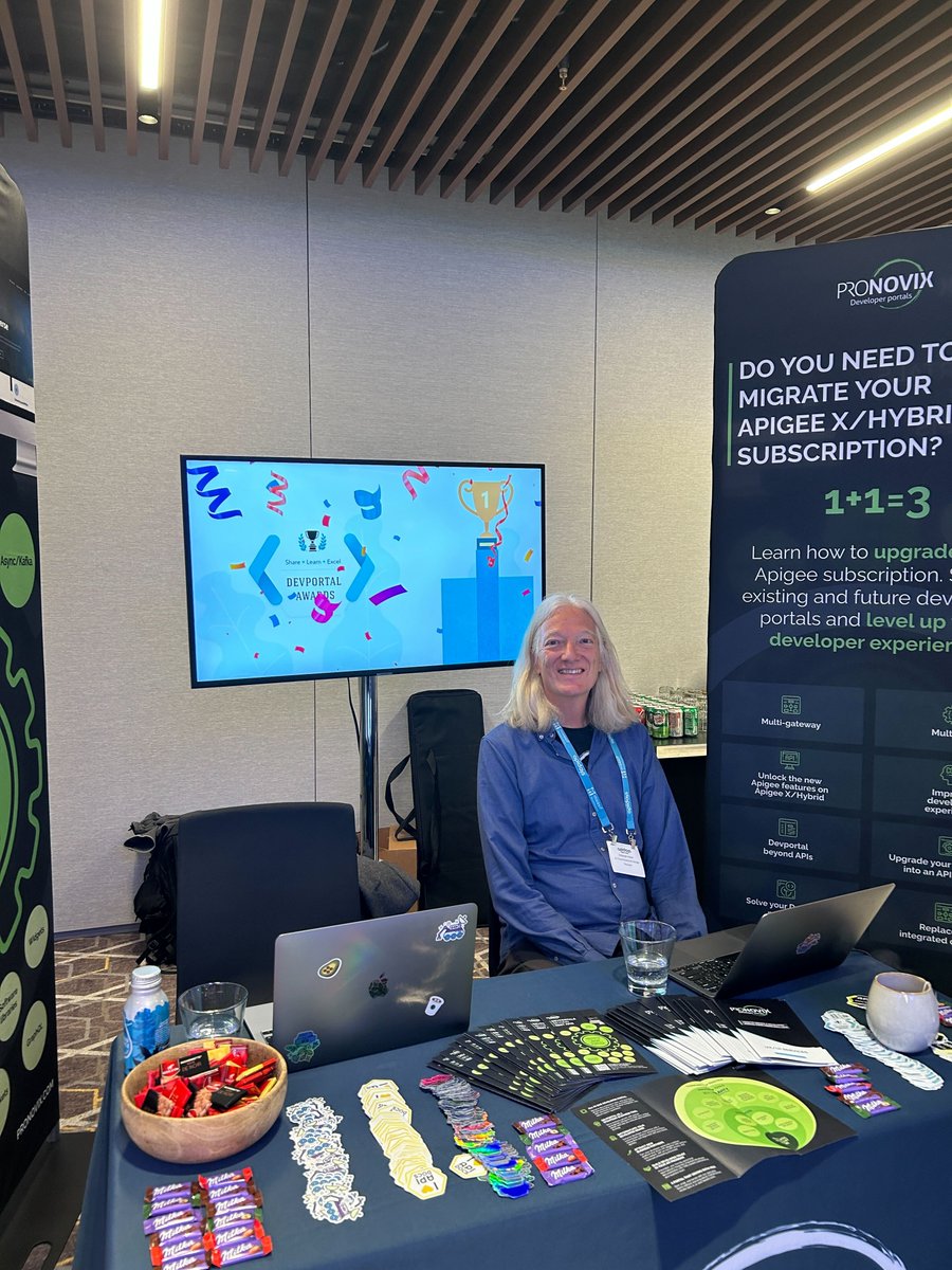 Meet our team Nóra Farkas , Christoph Weber, @vass_laura and @kvantomme at @APIdaysGlobal #NewYork 🗽 today and tomorrow. 

They're hanging in the #Pronovix booth ready to chat with you – we have sweets 🍫 , stickers & #developerportals beyond REST #APIs 💻 🇧🇪 🇭🇺 🇺🇸 

#apidays