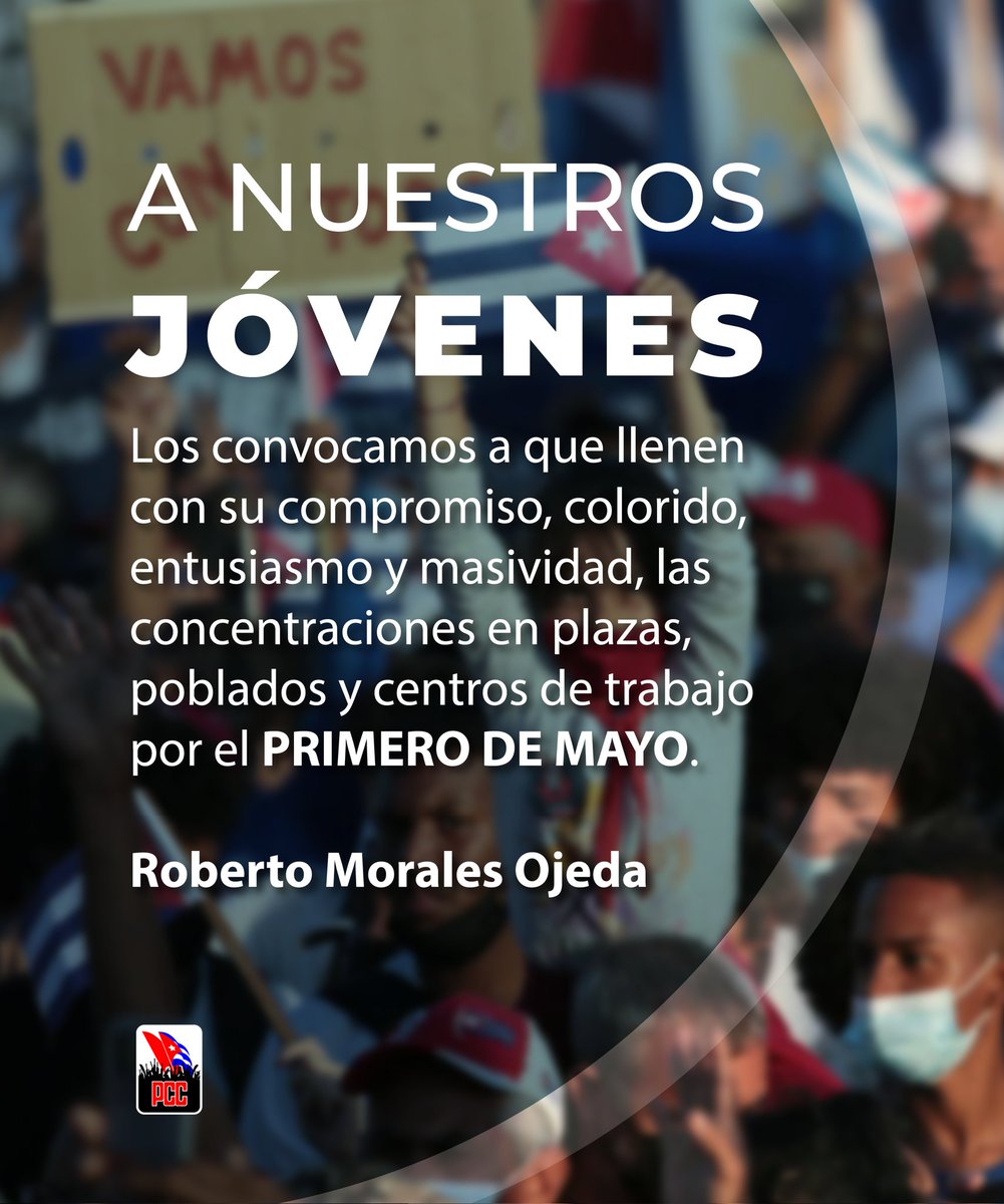 Y en esta juventud están puestas las esperanzas de la Revolución, en esta juventud están puestas las más legítimas esperanzas de nuestro pueblo, y en esta juventud están puestas también las más legítimas y  humanas esperanzas de los revolucionarios

Fidel

#PorCubaJuntosCreamos