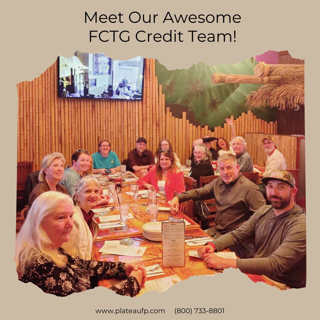 plateaufp's tweet photo. We want to express our appreciation tor our Credit teams! This group plays a vital role in assessing and managing our credit risk.  WE THANK YOU today and every day! #PFP #FCTG #Team #Thankyou https://t.co/7G17g2KaO0