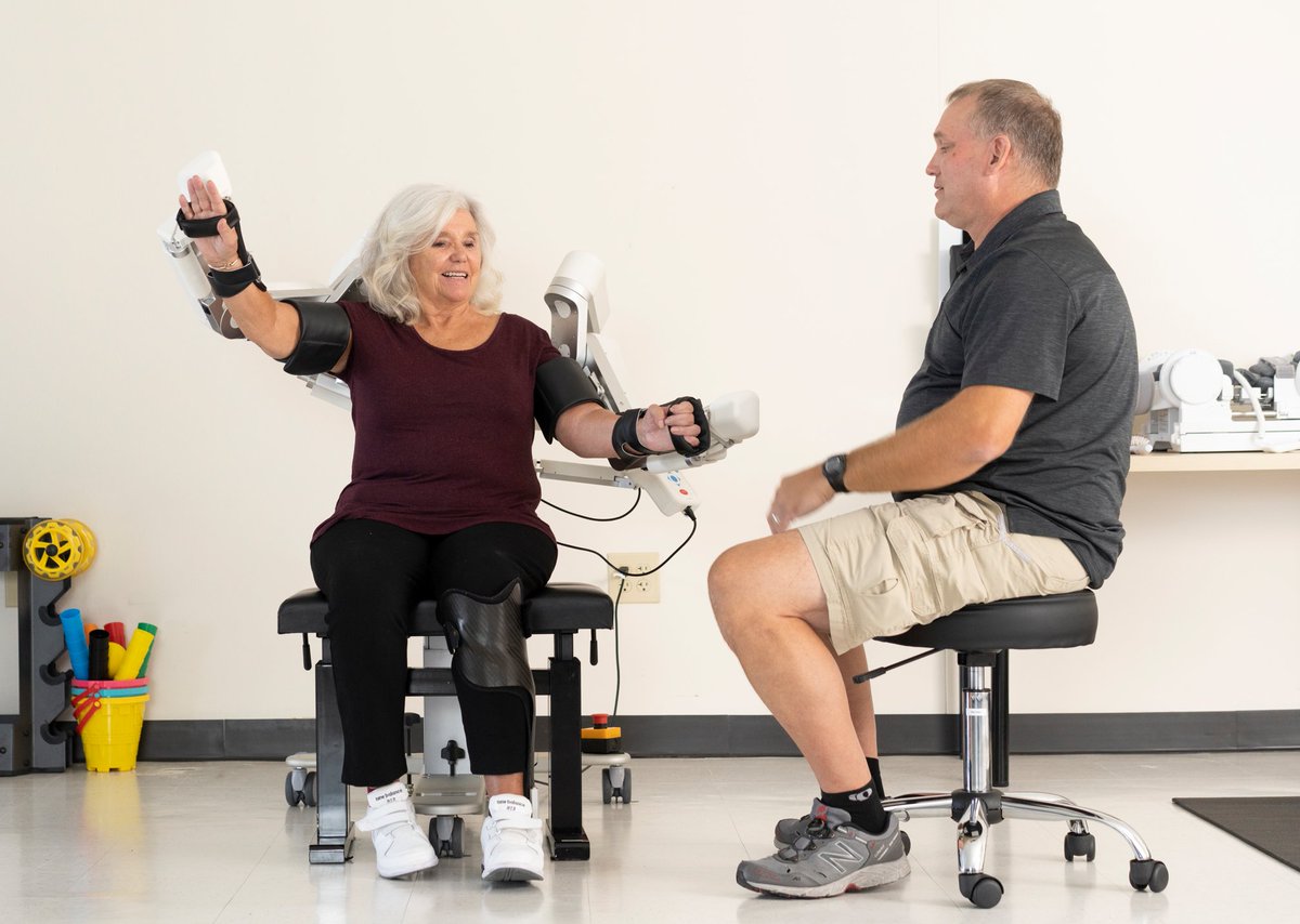 Therapists know all too well how often shoulder subluxation can occur after stroke. 🙋‍♀️ 
 
Glenohumeral subluxation can cause pain and potentially more complications. Evidence suggests therapies such as gentle PROM to help prevent it. ✅ 
 
What interventions are you doing? ⬇