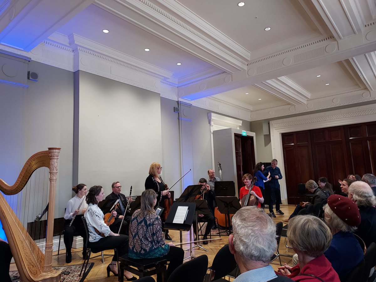 We had an incredible time on Sunday morning playing @NewMusicDublin with our 'Earthrise' programme! What a wonderful appreciative audience, the sun flooding the @NCH_Music, an absolute joy! Music by @buckleylinda @liambates1 Deirdre Gribbin & @amandafeery with soloist @bethviola