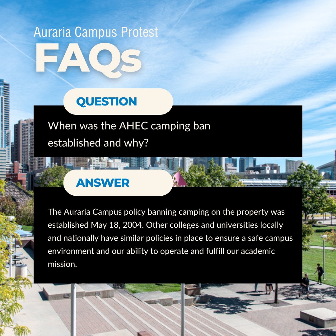 In our commitment to transparency and safety, we present FAQs addressing the ongoing protest on the Auraria Campus. For the latest updates, please visit our website: ahec.edu/auraria/aurari…