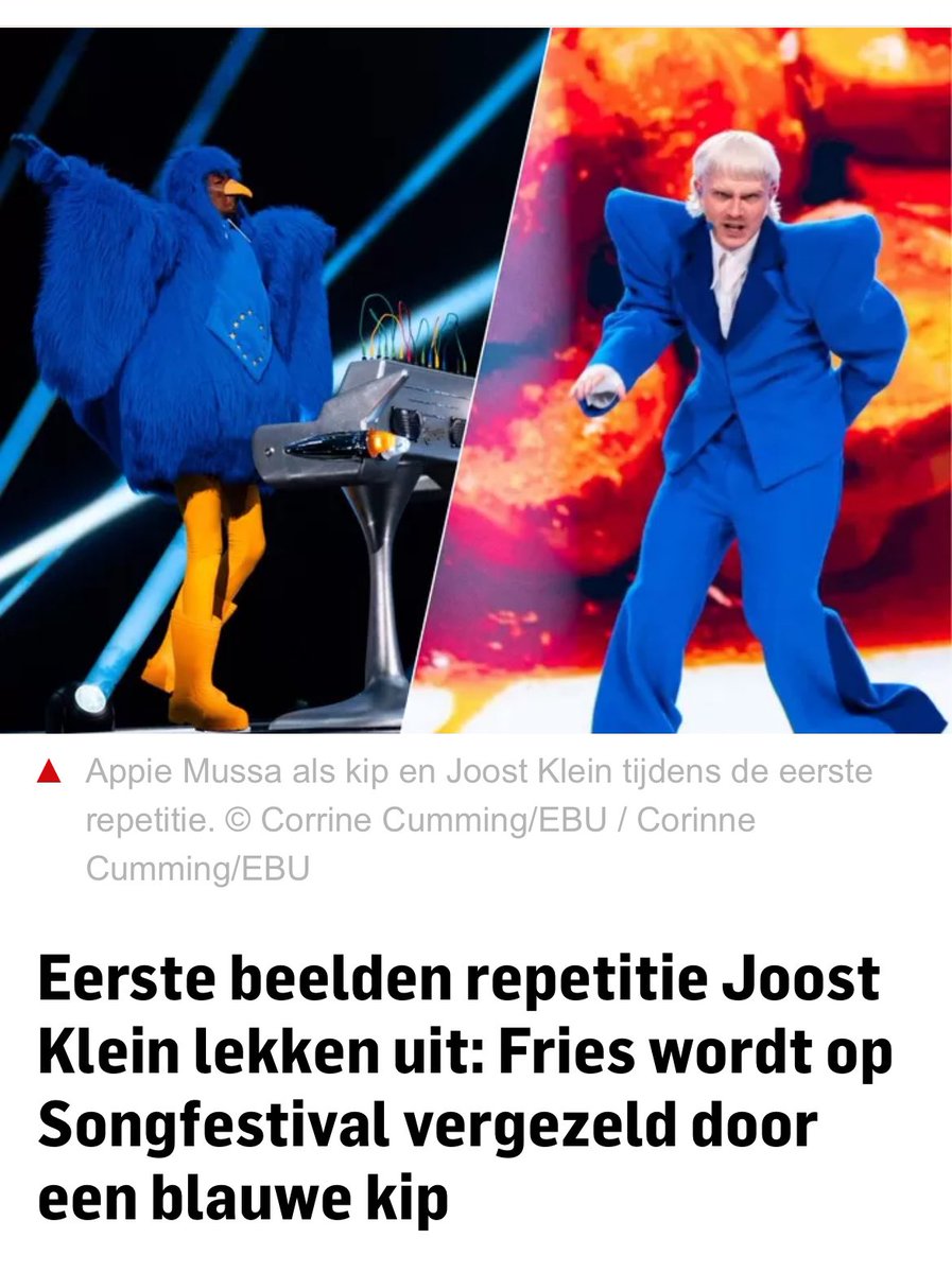 Wie was er het eerst..
De #kip of #JoostKlein
#Eurovision2024