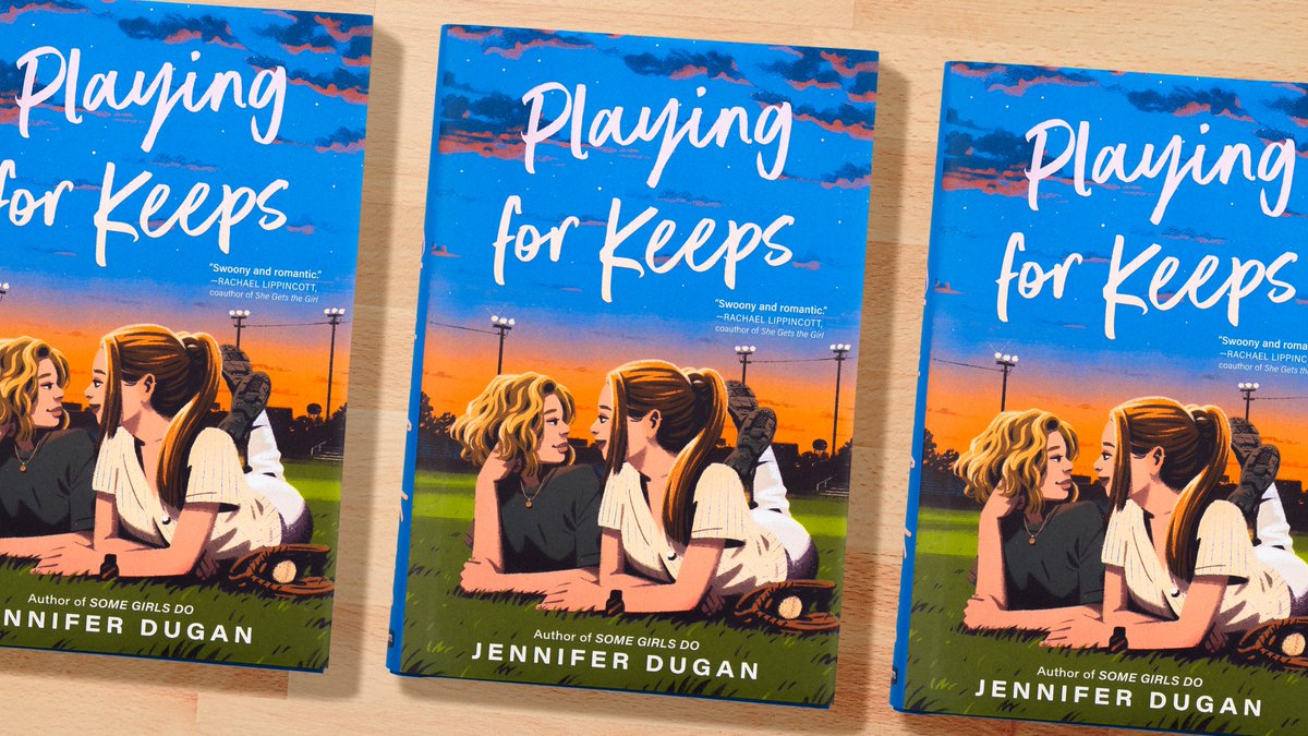 😍Happy book b-day to PLAYING FOR KEEPS by @JL_Dugan, author of SOME GIRLS DO. It's a heartfelt YA sapphic romance about a baseball pitcher and a student umpire who are definitely not supposed to fall for each other. 'Swoony and romantic' says @rchllipp.😍