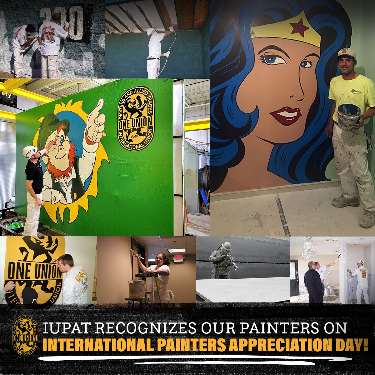 Today we celebrate International Painters Appreciation Day! We honor the tens of thousands of painters in our union today and the millions of painters who've been members throughout our proud 137-year history.