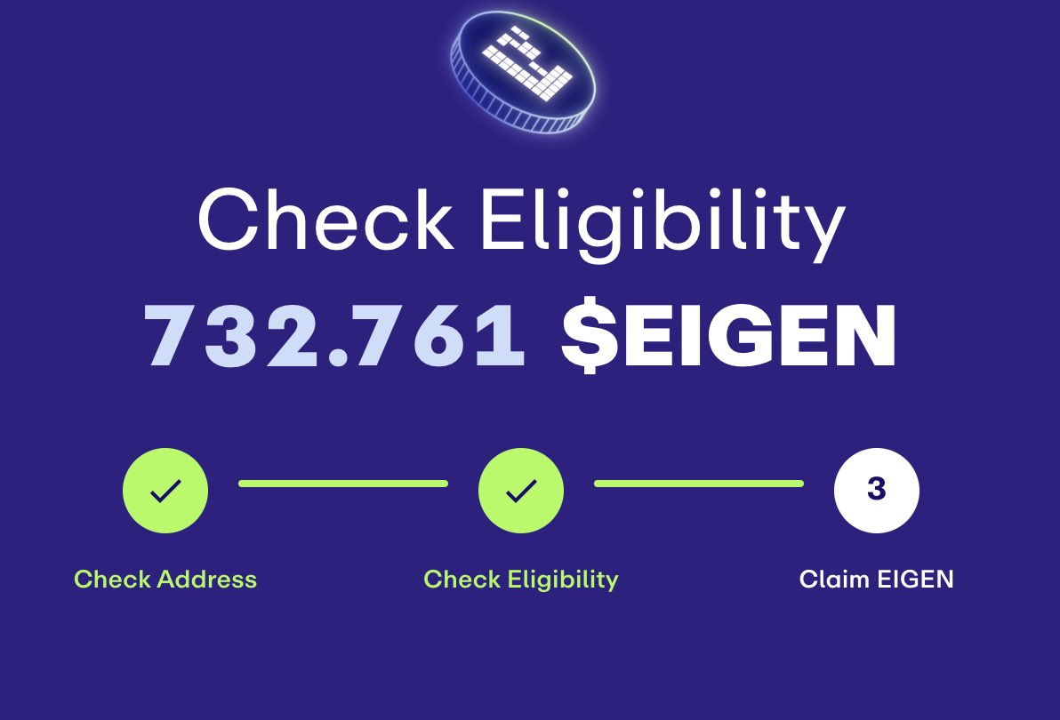 Lindseyhits's tweet photo. @zama All users of Zama are also eligible for the eigenlayer airdrop you can check your eligibility on the official website; https://t.co/Iw7YuAbRnS https://t.co/wel8P0sJPa