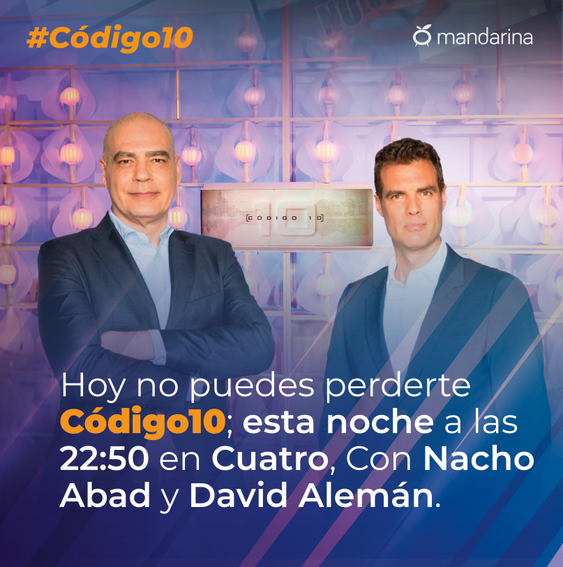 Esta noche… #EXCLUSIVA de la presunta víctima de Cándido Conde-Pumpido Varela, abogado e hijo del presidente del Tribunal Constitucional. Hoy a las 22:50 en Cuatro. 🍊✨#Código10 en @cuatro con @Nacho_Abad y @davidalemantv