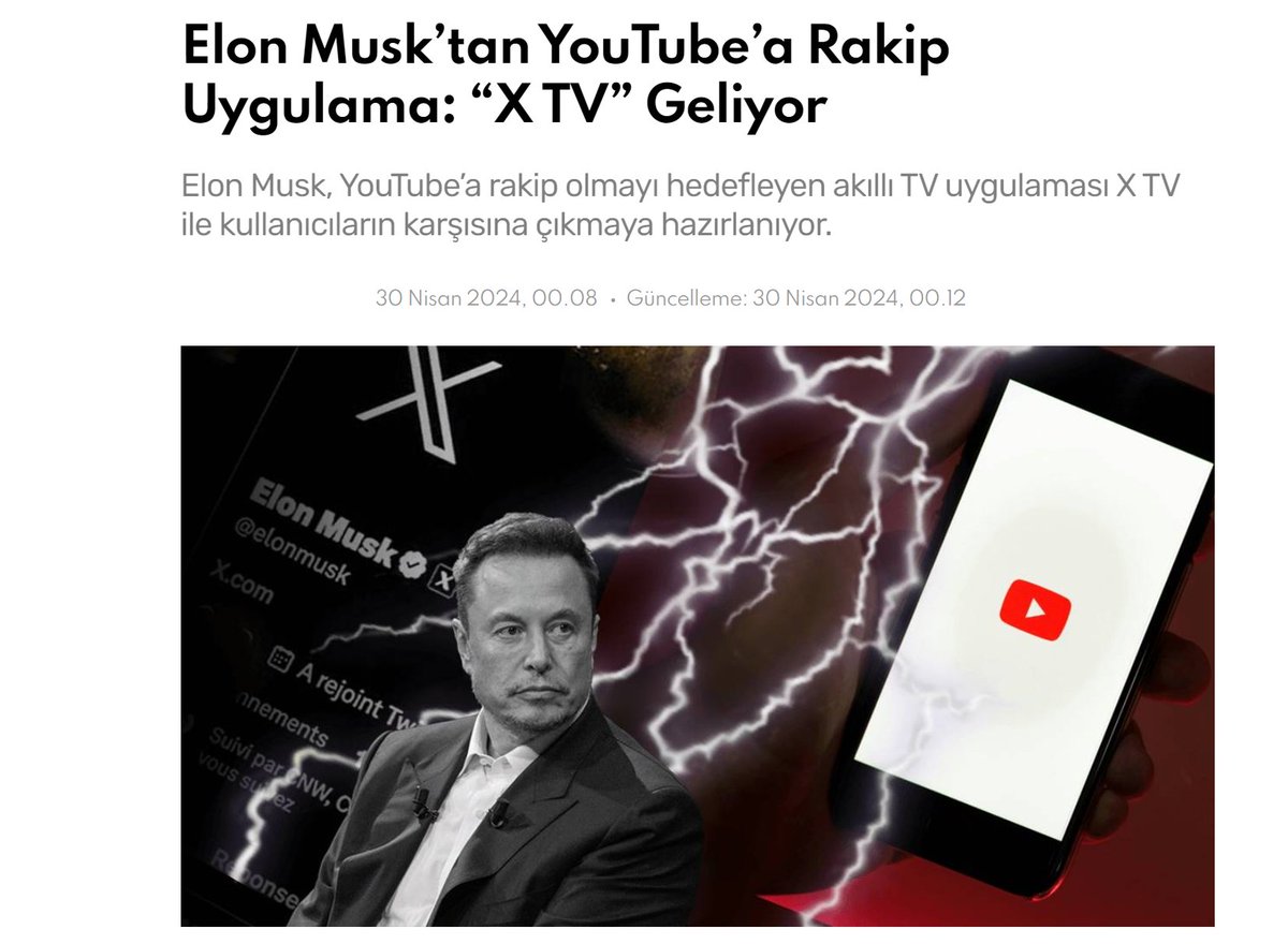 V E S O N U N D A....... ELON MUSK Müjdeli haberi duyurdu.... Twitterin haricinde , Youtube'a rakip X TV GELİYOR...! Sizlere çok daha rahat içerikler sunabileceğiz.. Sesinizi daha büyük ve geniş kitlelere duyuracağız.. Youtube'dan da aynı şekil devam…