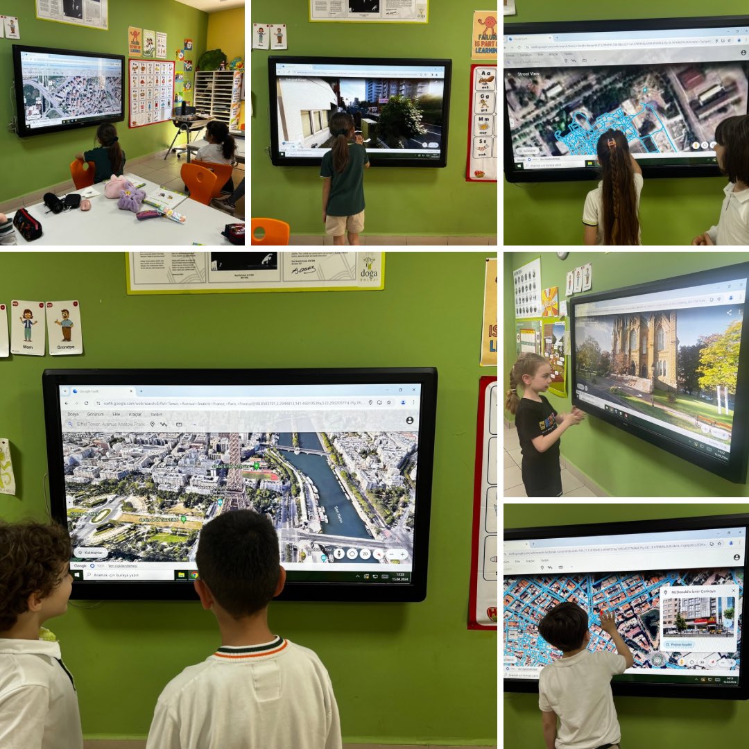 We used Google Earth website to learn about the continents and oceans🗺️🌍 @TufekVolkan @KevsGunesMetin @KvancBarlas