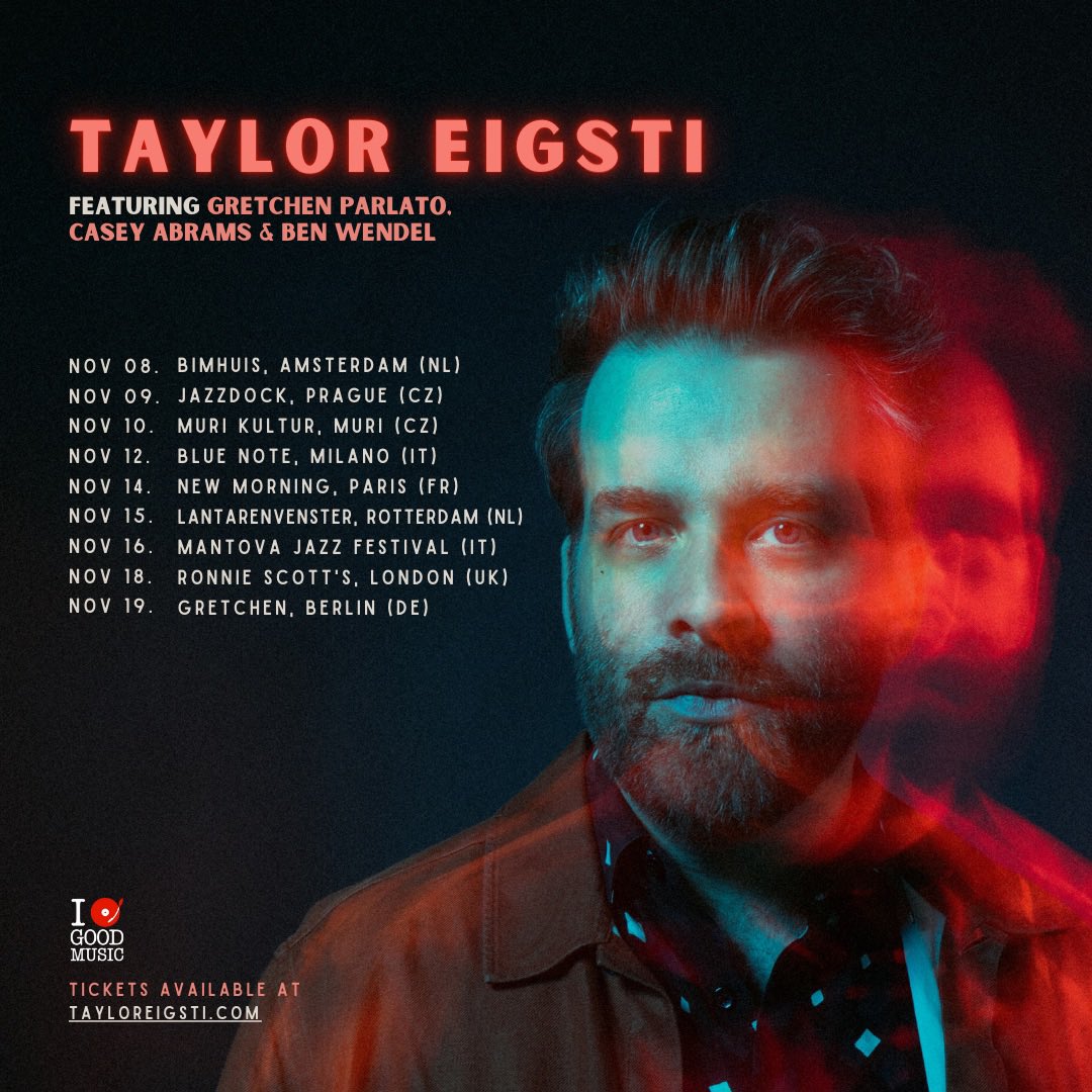 Europe tour with my band in November featuring some genuine all-stars - come join us!! I’ve never been more excited for a tour… @goodmusiccom #GretchenParlato @benwendel @CaseyBassy @ZackGrooves #JonathanMaron #ReggieMcNeill