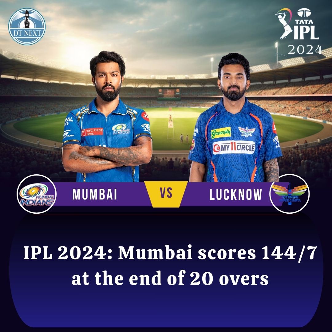 #CricketUpdate: Mumbai scores 144/7 at the end of 20 overs.

#LucknowSuperGiants #KLRahul #Devduttpadikkal #Quintondekock #Nicholaspooran #Deepakhooda  #Amitmishra #MumbaiIndians #Rohitsharma #Suryakumaryadav #Ishankishan #Hardikpandya #Arjuntendulkar #DuniyaHilaDengeHum