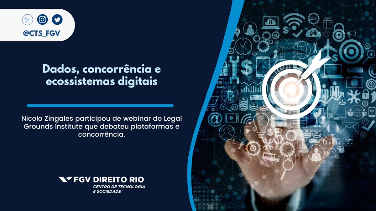 📌Nicolo Zingales (<a href="/JusTechne/">Nicolo Zingales</a>), professor da FGV Direito Rio e pesquisador do CTS-FGV, participou na última sexta-feira (26/04) do webinar do Legal Grounds Institute que debateu temas relacionados a plataformas e concorrência.