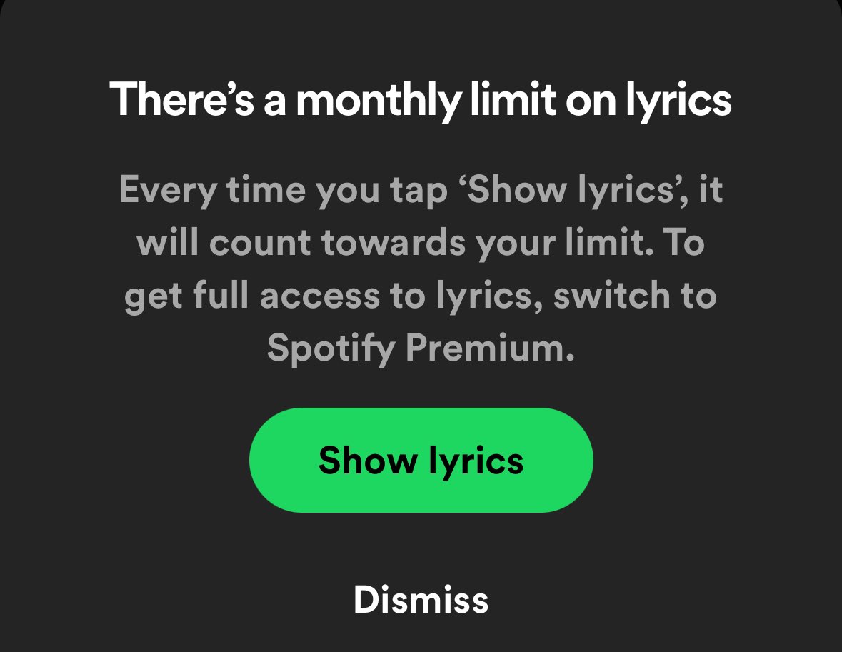 Oh Spotify… you greedy greedy cunts..