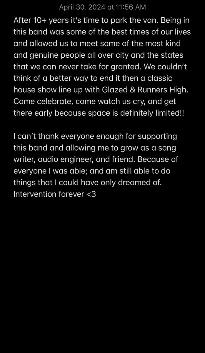 one final show, thank u everyone &lt;3