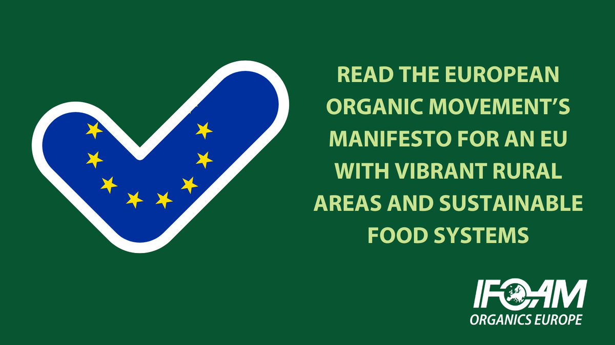 📢 @OrganicsEurope just unveiled its new #manifesto with recommendations on #EUagriculture for the next EU political mandate!📜
 
🌍Read the manifesto and discover our proposals for vibrant rural communities and sustainable food systems 👉organicseurope.bio/content/upload…