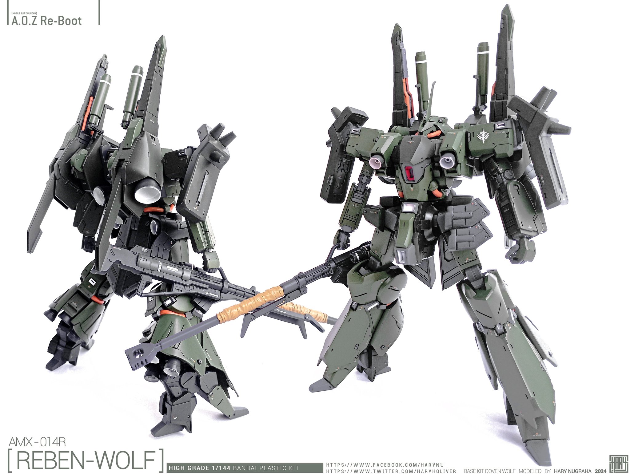 ロボット HG 1/144 AMX-014R REBEN-WOLF P-Bandai HGUC 1/144 AMX-014R Reben Wolf – GUNJAP