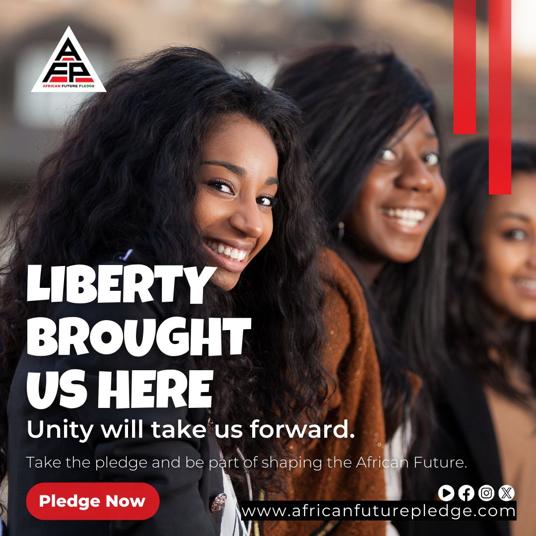 Our past fuels our aspirations for a better tomorrow. Let's build on the foundation of liberty with the bricks of unity. Join the African Future Pledge and contribute to a future where solidarity leads the way.

AfricanFuturePledge.com
.
.
#AfricanFuturePledge #futuregenerations