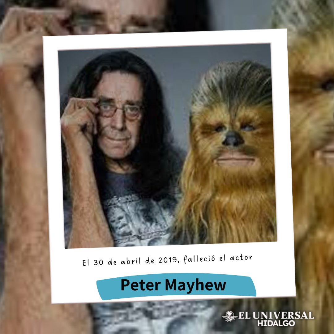 🖤📽️  En un día como hoy, pero de 2019, falleció el actor #PeterMayhew, quien se hizo famoso por interpretar al personaje de #Chewbacca en la saga de #StarWars.