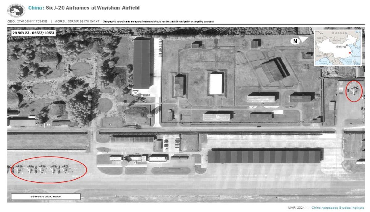 CASI article on J-20 transition of PLAAF 41st AB. In addition to extrapolating evidence from satellite photo that the 41st AB is undergoing J-20 transition, the author also speculates on the speed and focus of J-20 transition by various units of the PLAAF.
airuniversity.af.edu/Portals/10/CAS…