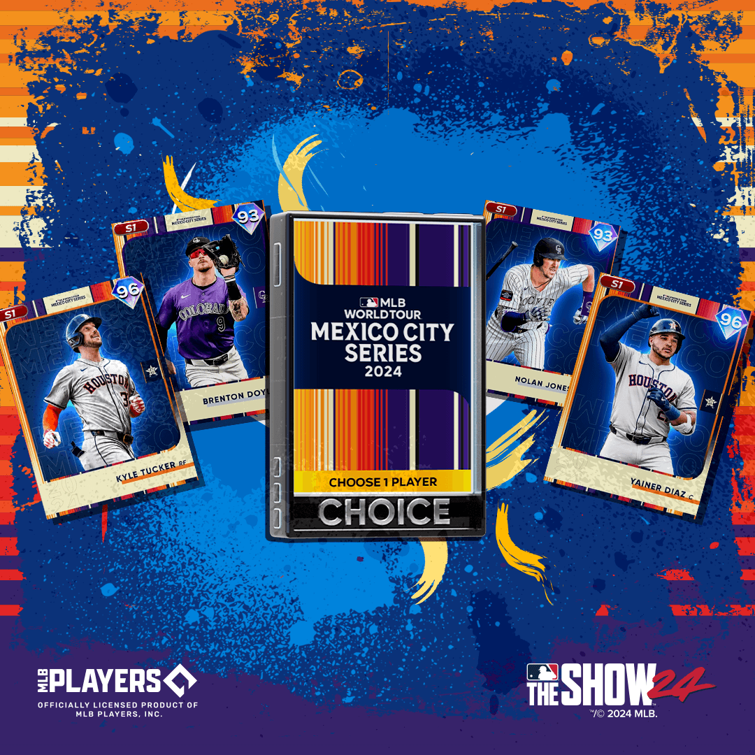 Let's celebrate the #MexicoCitySeries🇲🇽! The Astros won the series, but we all win with this free 🇲🇽Mexico City Series José Altuve Pack in The Show Shop today around noon PT. You will also find the 🇲🇽Mexico City Series Choice Pack containing these options in the Base Round:…