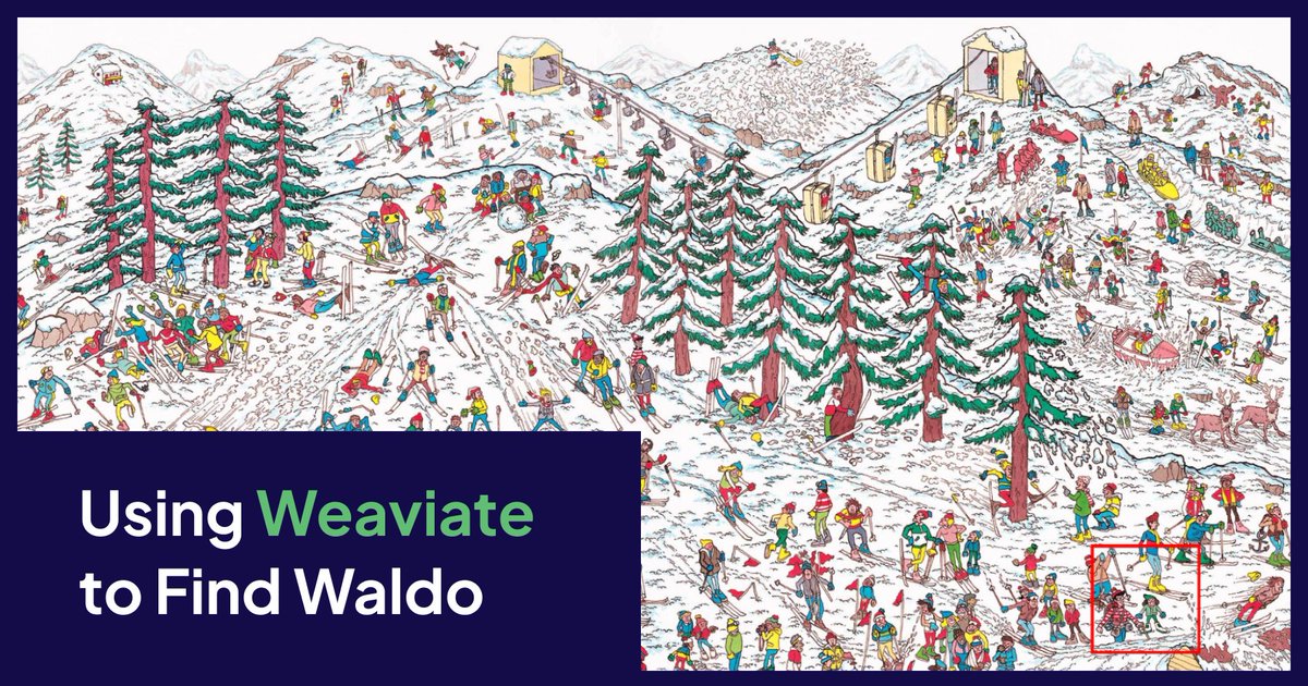 Ever struggled to find Waldo? 🔎 Our latest blog dives into using Weaviate for image recognition to find the 'needle in a haystack'. Using “near image” search across a vector space and a chunking technique that’s often used in RAG applications, we can search for Waldo and…