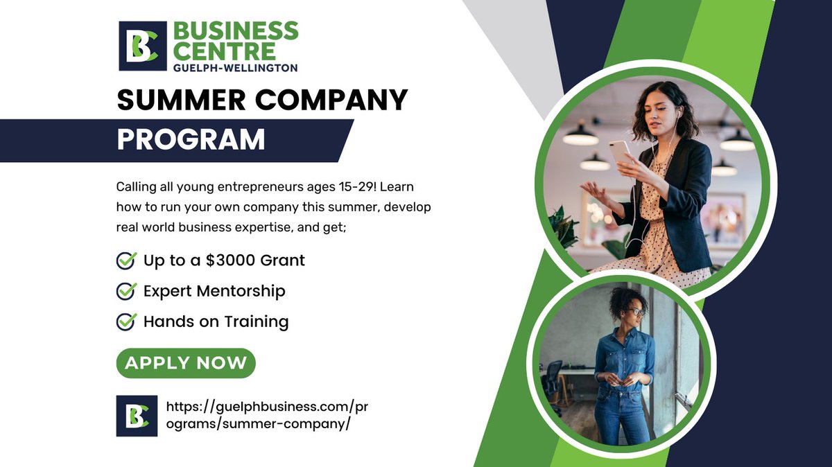 Calling all young entrepreneurs, ages 15-29 📢 Think you got what it takes to run your own business 🤔 Then put your skills to the test this summer with the Summer Company Program 🤩

To apply, visit the link below👇

guelphbusiness.com/programs/summe…

#student #youngentrepreneur #guelph